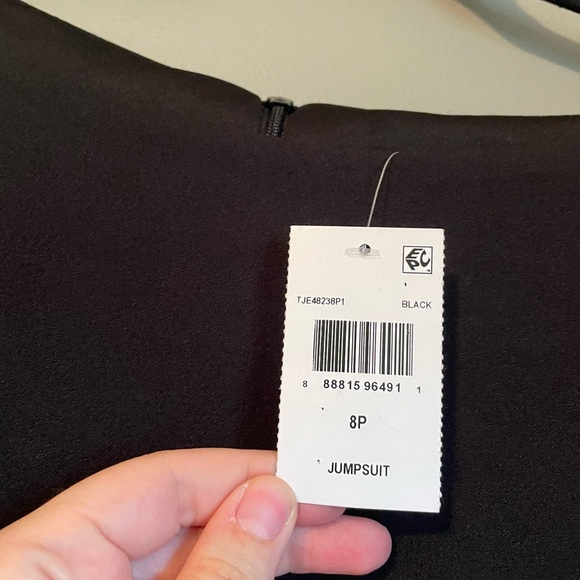 NWT Connected Apparel Sz 8 Pet Women's Black Popover Wide Leg Jumpsuit Ret $89! - Picture 7 of 16